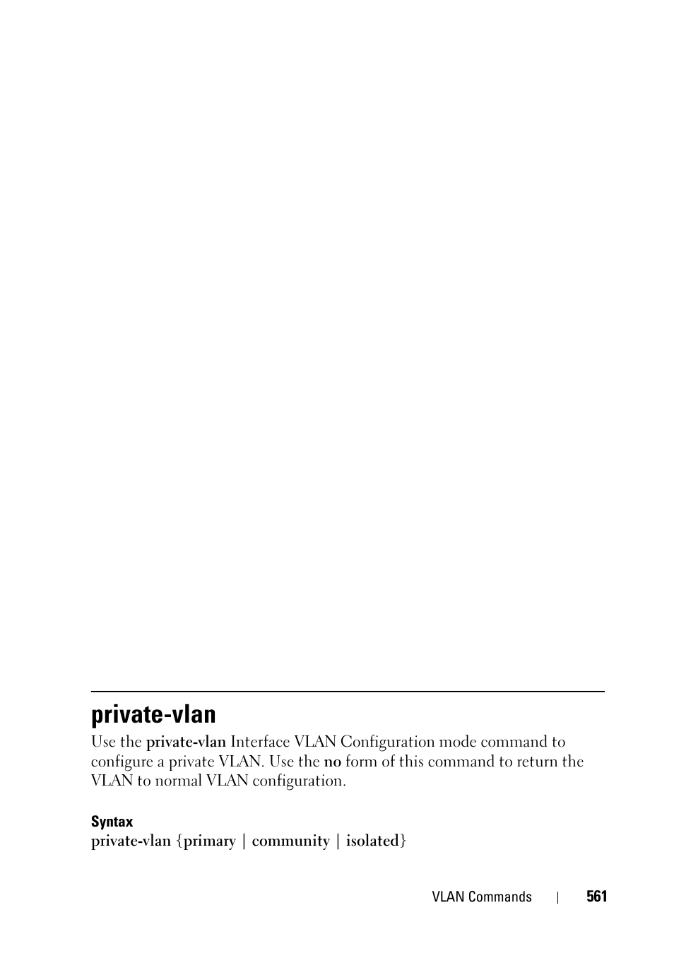Private-vlan | Dell PowerEdge VRTX User Manual | Page 561 / 832