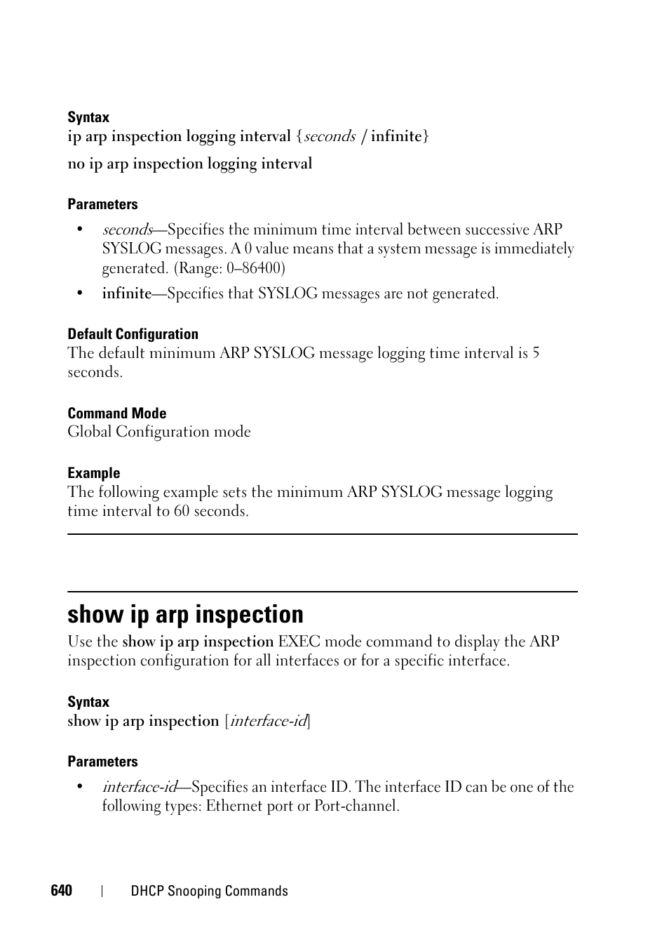 Show ip arp inspection | Dell PowerEdge VRTX User Manual | Page 640 / 832