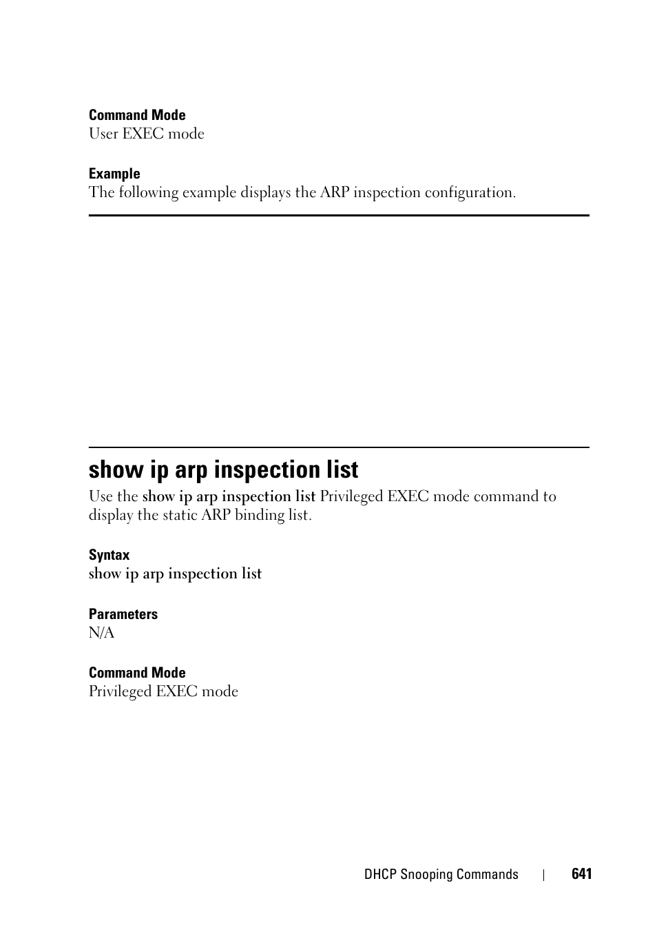 Show ip arp inspection list | Dell PowerEdge VRTX User Manual | Page 641 / 832