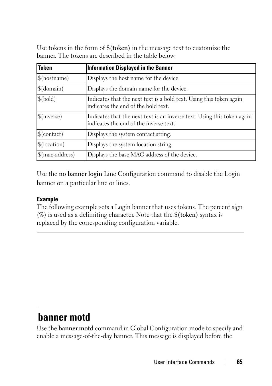 Banner motd | Dell PowerEdge VRTX User Manual | Page 65 / 832