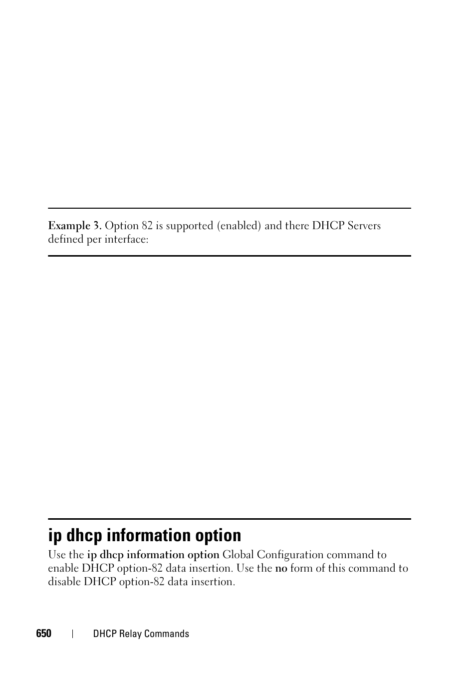 Ip dhcp information option | Dell PowerEdge VRTX User Manual | Page 650 / 832