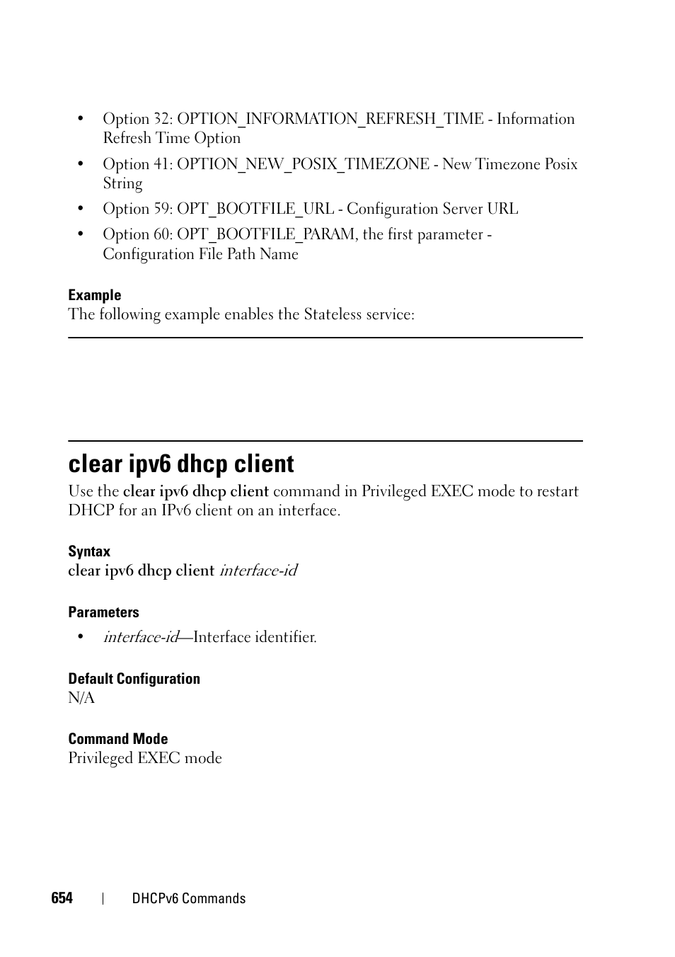 Clear ipv6 dhcp client | Dell PowerEdge VRTX User Manual | Page 654 / 832