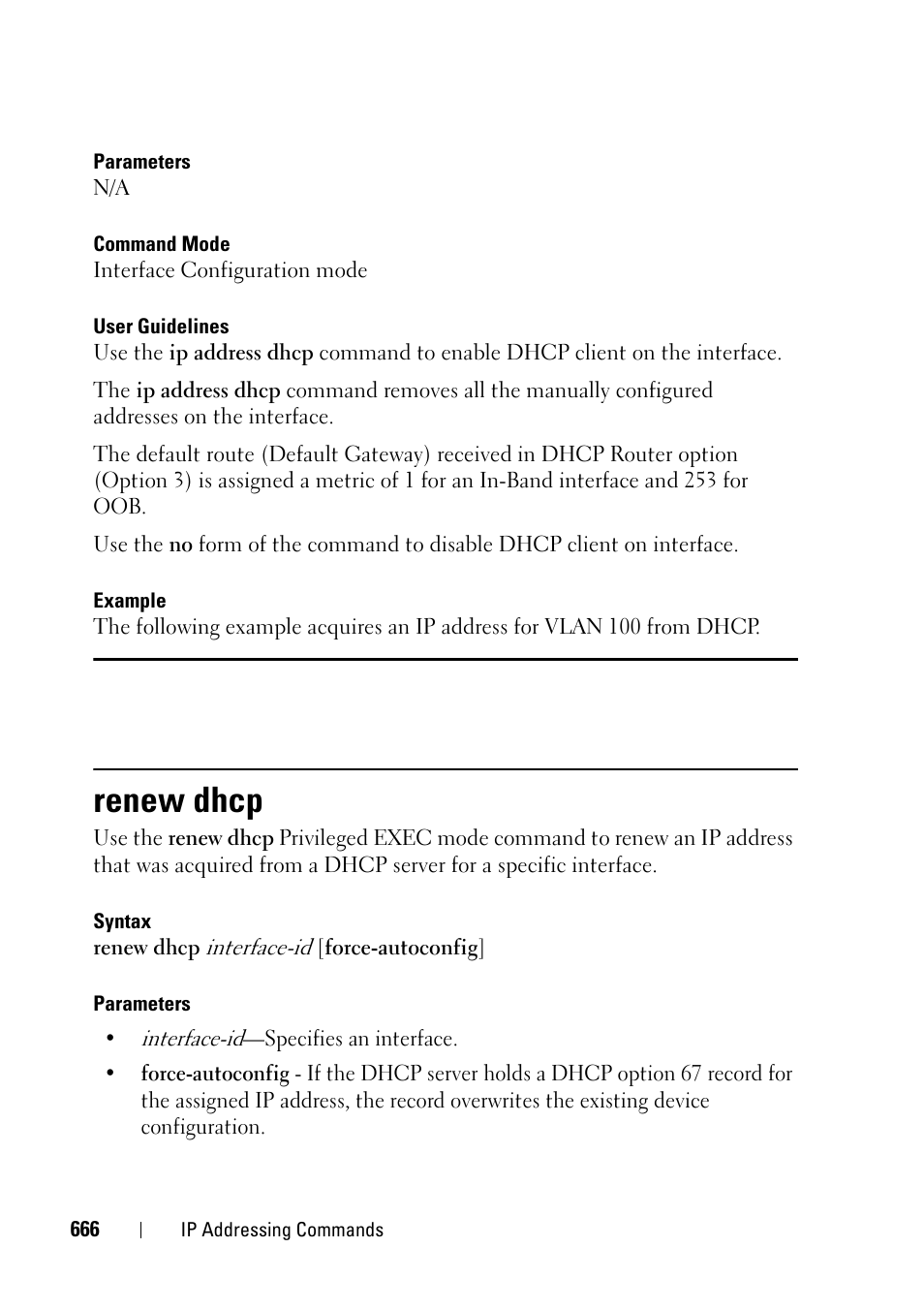 Renew dhcp | Dell PowerEdge VRTX User Manual | Page 666 / 832