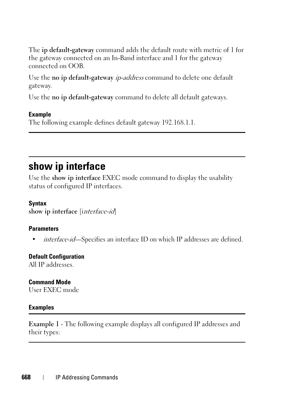 Show ip interface | Dell PowerEdge VRTX User Manual | Page 668 / 832