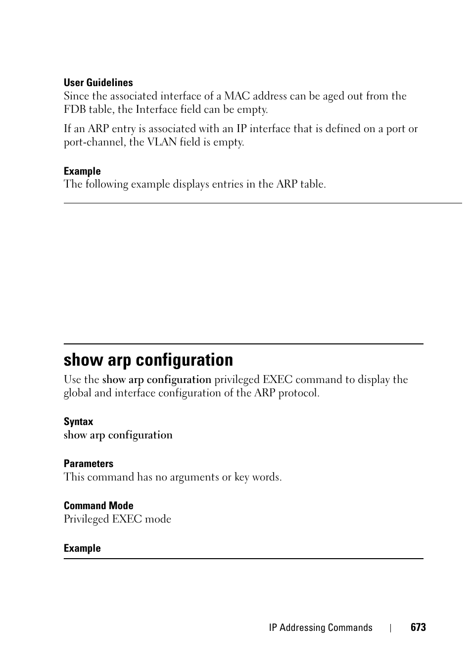 Show arp configuration | Dell PowerEdge VRTX User Manual | Page 673 / 832