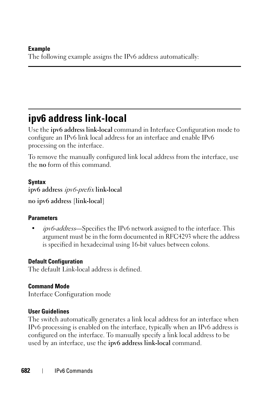 Ipv6 address link-local | Dell PowerEdge VRTX User Manual | Page 682 / 832