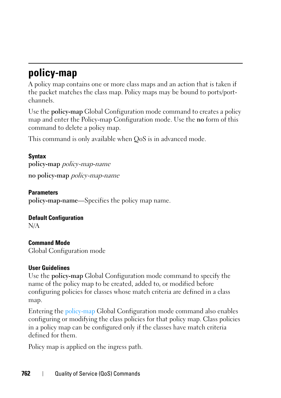 Policy-map | Dell PowerEdge VRTX User Manual | Page 762 / 832
