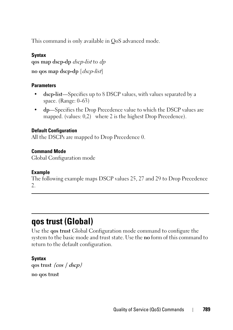 Qos trust (global) | Dell PowerEdge VRTX User Manual | Page 789 / 832