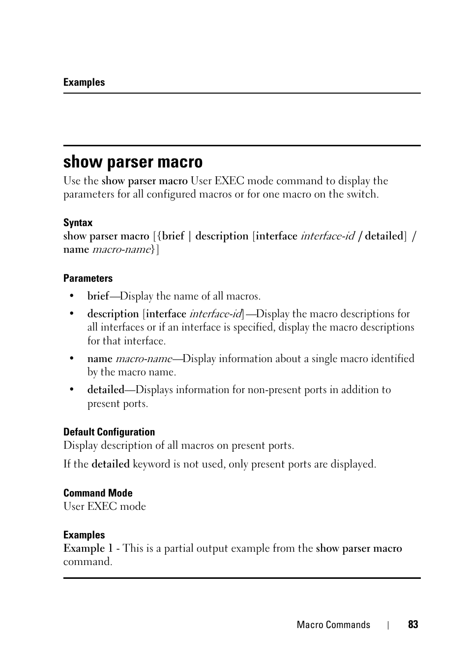 Show parser macro | Dell PowerEdge VRTX User Manual | Page 83 / 832