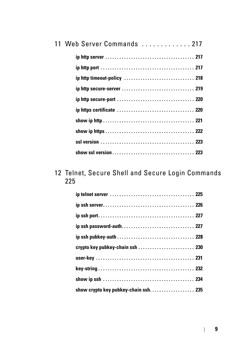 11 web server commands | Dell PowerEdge VRTX User Manual | Page 9 / 832