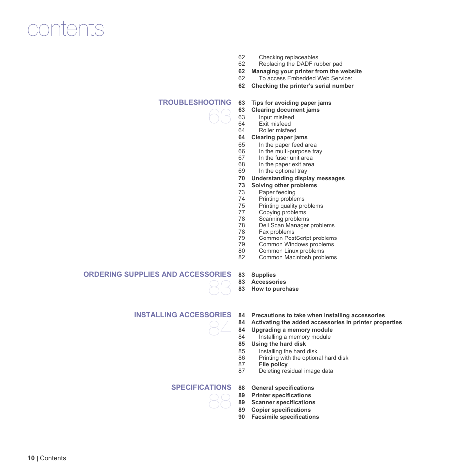 Dell 2145cn Multifunction Color Laser Printer User Manual | Page 10 / 141