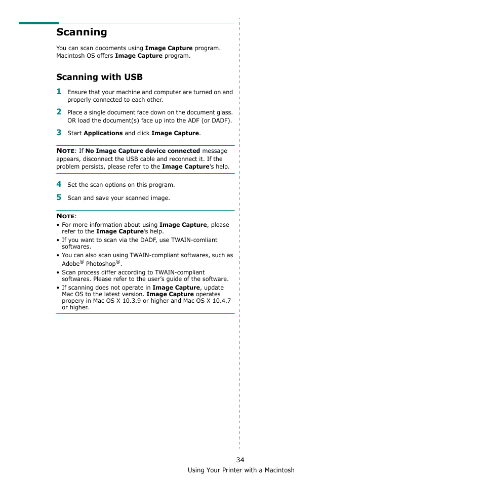 Scanning, Scanning with usb | Dell 2145cn Multifunction Color Laser Printer User Manual | Page 139 / 141