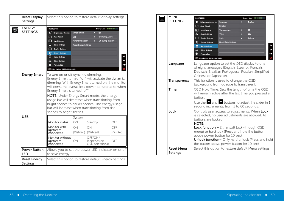Dell P2314H Monitor User Manual | Page 20 / 37