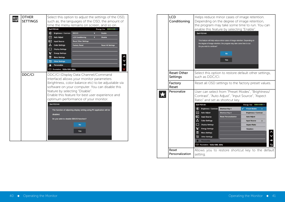 Warning | Dell P2314H Monitor User Manual | Page 21 / 37