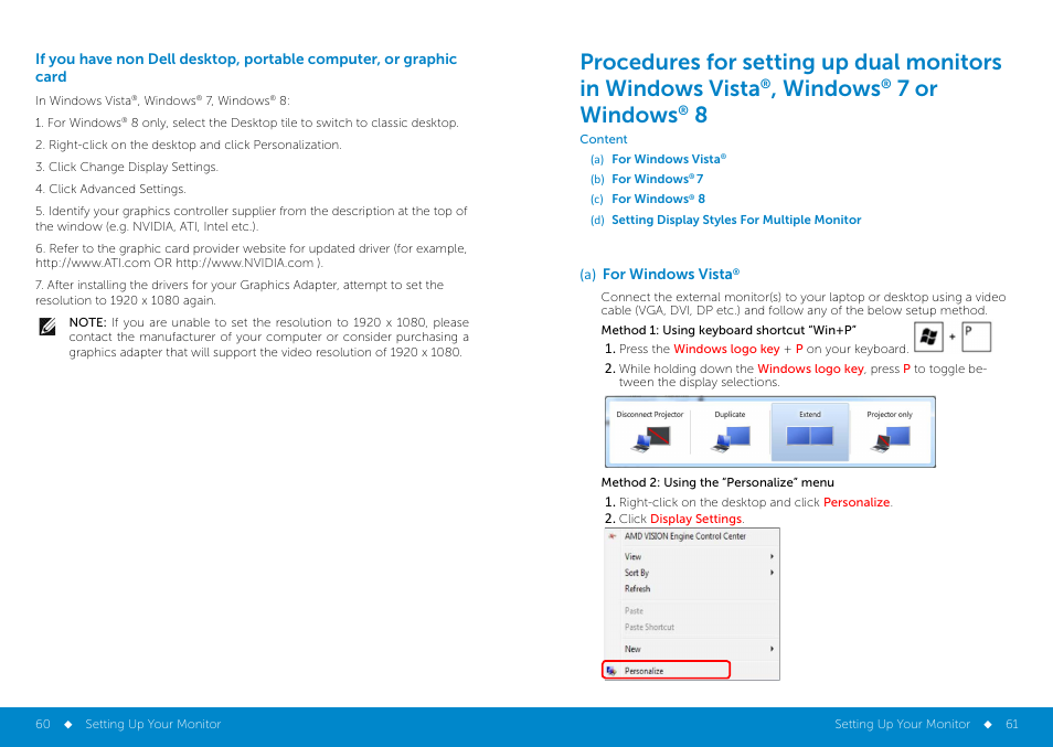Windows, 7 or windows | Dell P2314H Monitor User Manual | Page 31 / 37