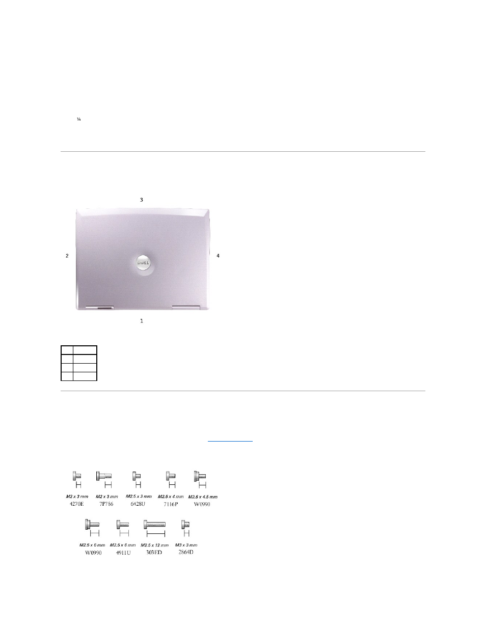 Computer orientation, Screw identification, Recommended tools | Dell Latitude D800 User Manual | Page 3 / 48