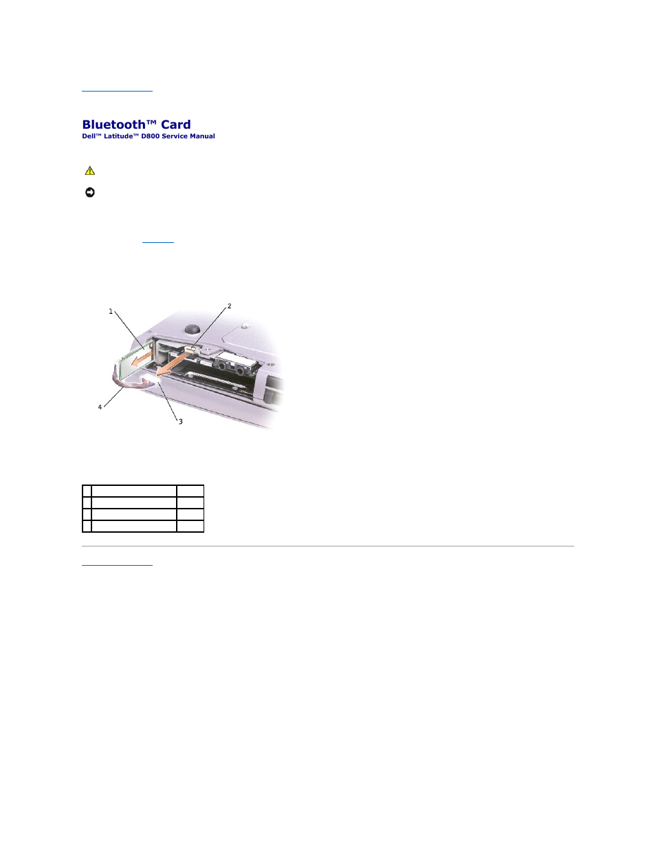 Bluetooth™ card | Dell Latitude D800 User Manual | Page 8 / 48
