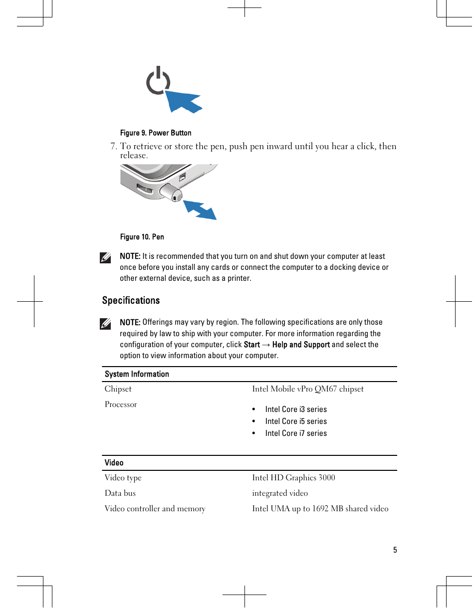 Specifications | Dell Latitude XT3 (Mid 2011) User Manual | Page 5 / 9