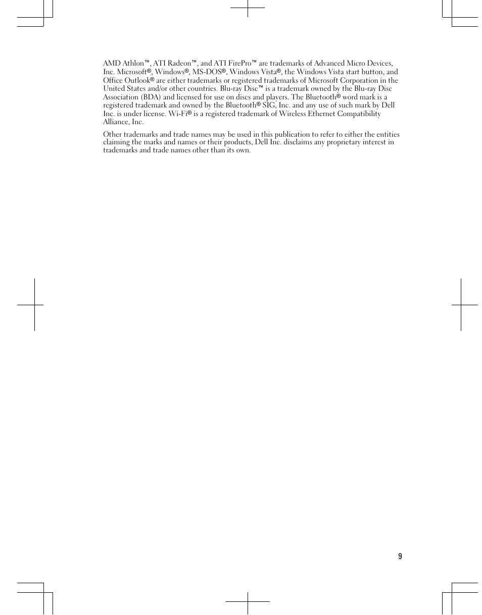 Dell Latitude XT3 (Mid 2011) User Manual | Page 9 / 9