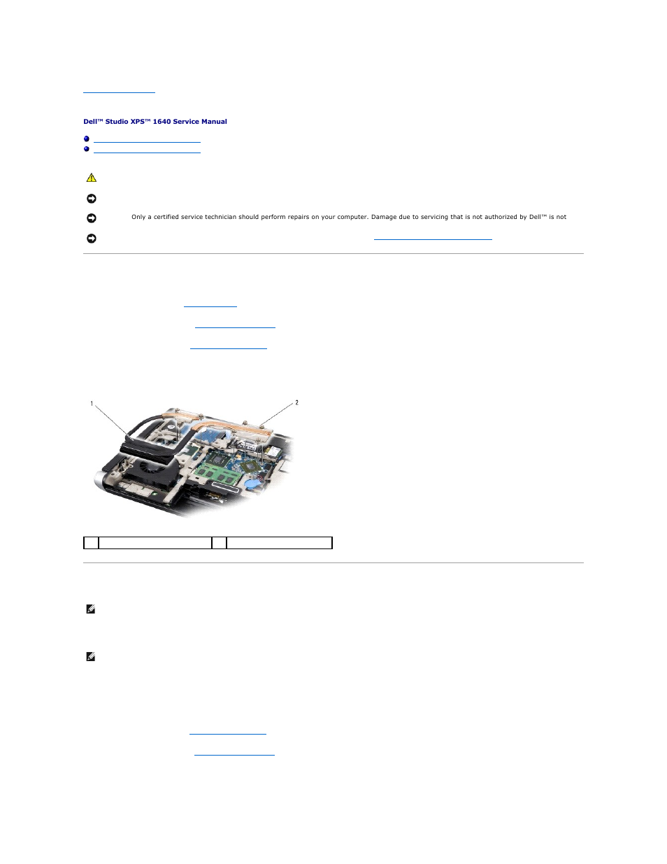 Processor heat sink, Removing the processor heat sink, Replacing the processor heat sink | Dell Studio XPS 1645 (Late 2009) User Manual | Page 17 / 47