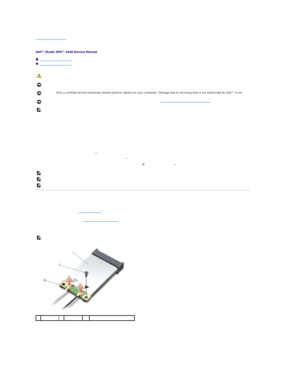 Wireless mini-card, Removing the mini-card | Dell Studio XPS 1645 (Late 2009) User Manual | Page 32 / 47