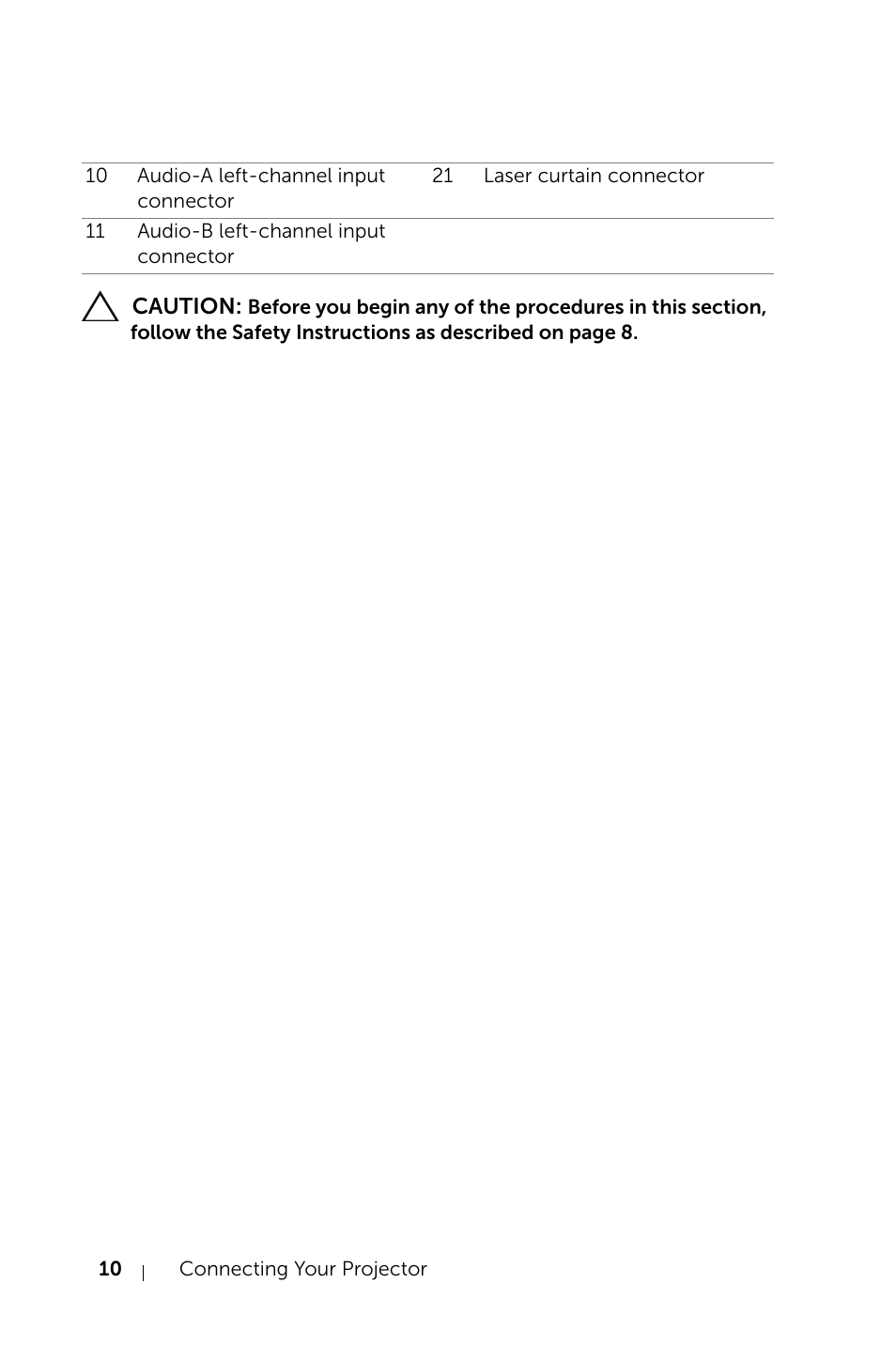 Dell S520 Projector User Manual | Page 10 / 130