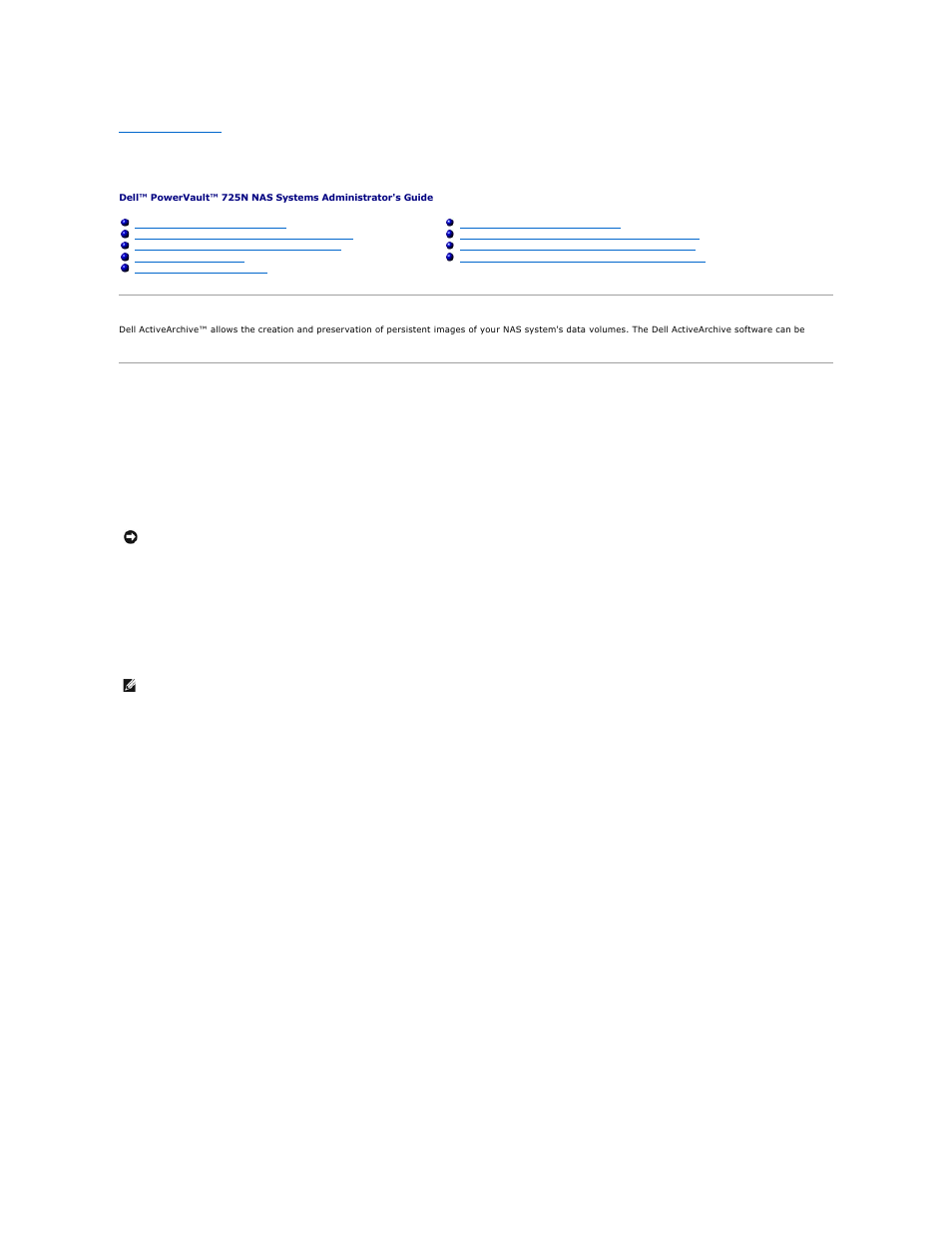 Dell activearchive, Introduction to persistent images, Cache file | Cache thresholds, Persistent image retention weights, Persistent image considerations | Dell PowerVault 725N (Rackmount NAS Appliance) User Manual | Page 134 / 172