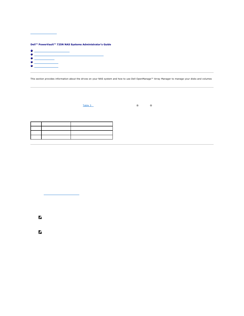 Advanced disk and volume management, How the drives are configured, Launching array manager from the nas manager | Array manager console | Dell PowerVault 725N (Rackmount NAS Appliance) User Manual | Page 20 / 172