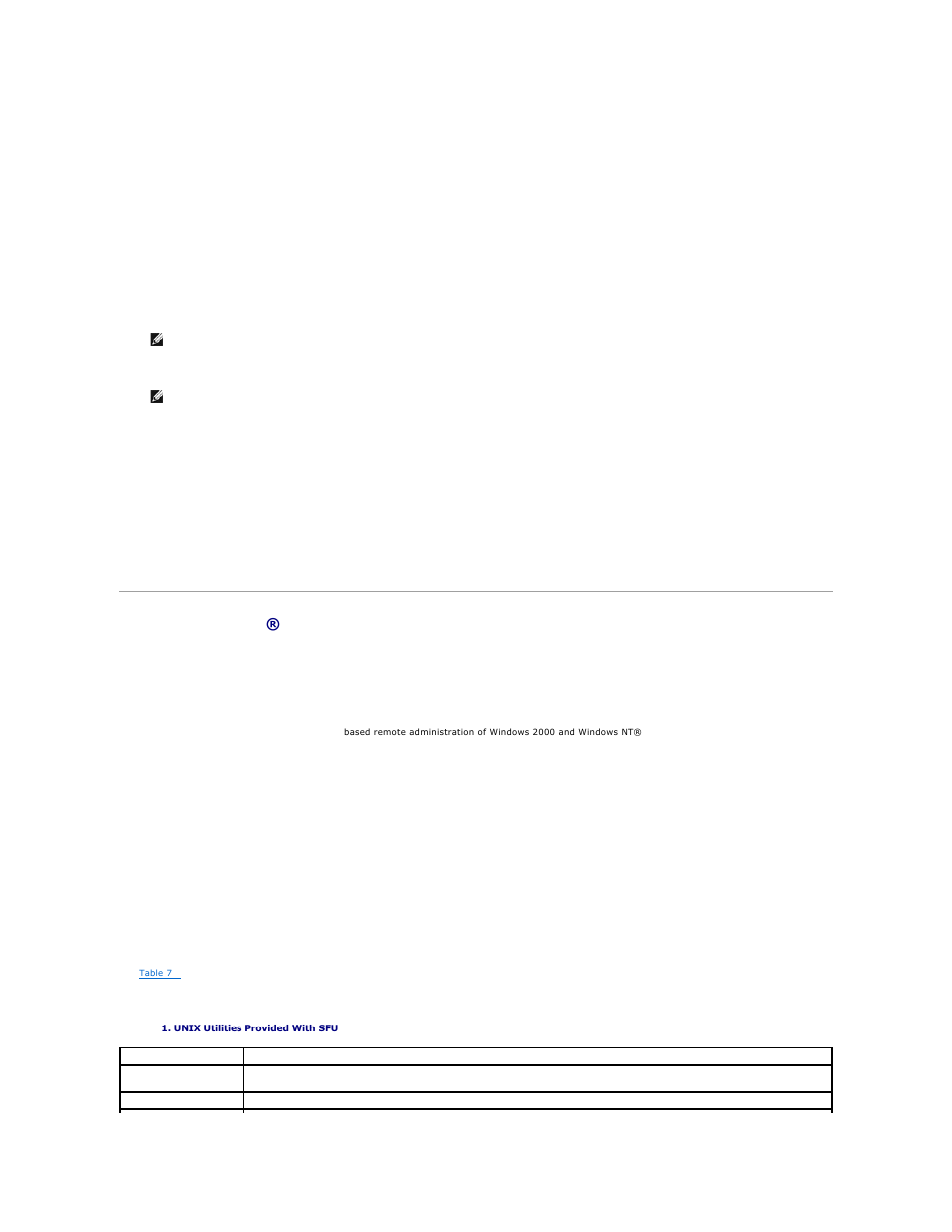 Services for unix, Server for network file system (nfs), Unix utilities | Dell PowerVault 725N (Rackmount NAS Appliance) User Manual | Page 55 / 172