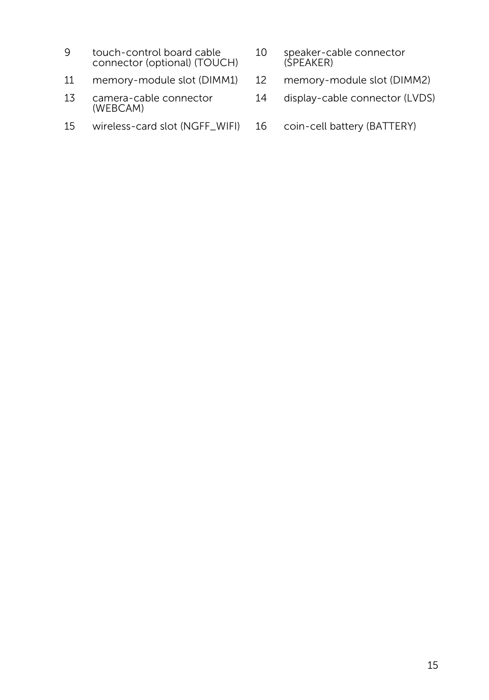 Dell Inspiron 20 (3048, Early 2014) User Manual | Page 15 / 85