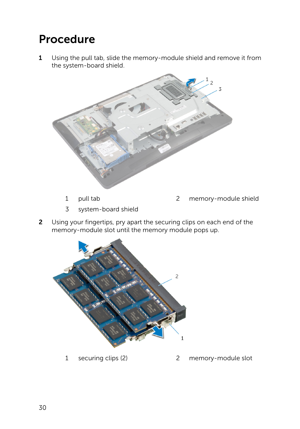 Procedure | Dell Inspiron 20 (3048, Early 2014) User Manual | Page 30 / 85