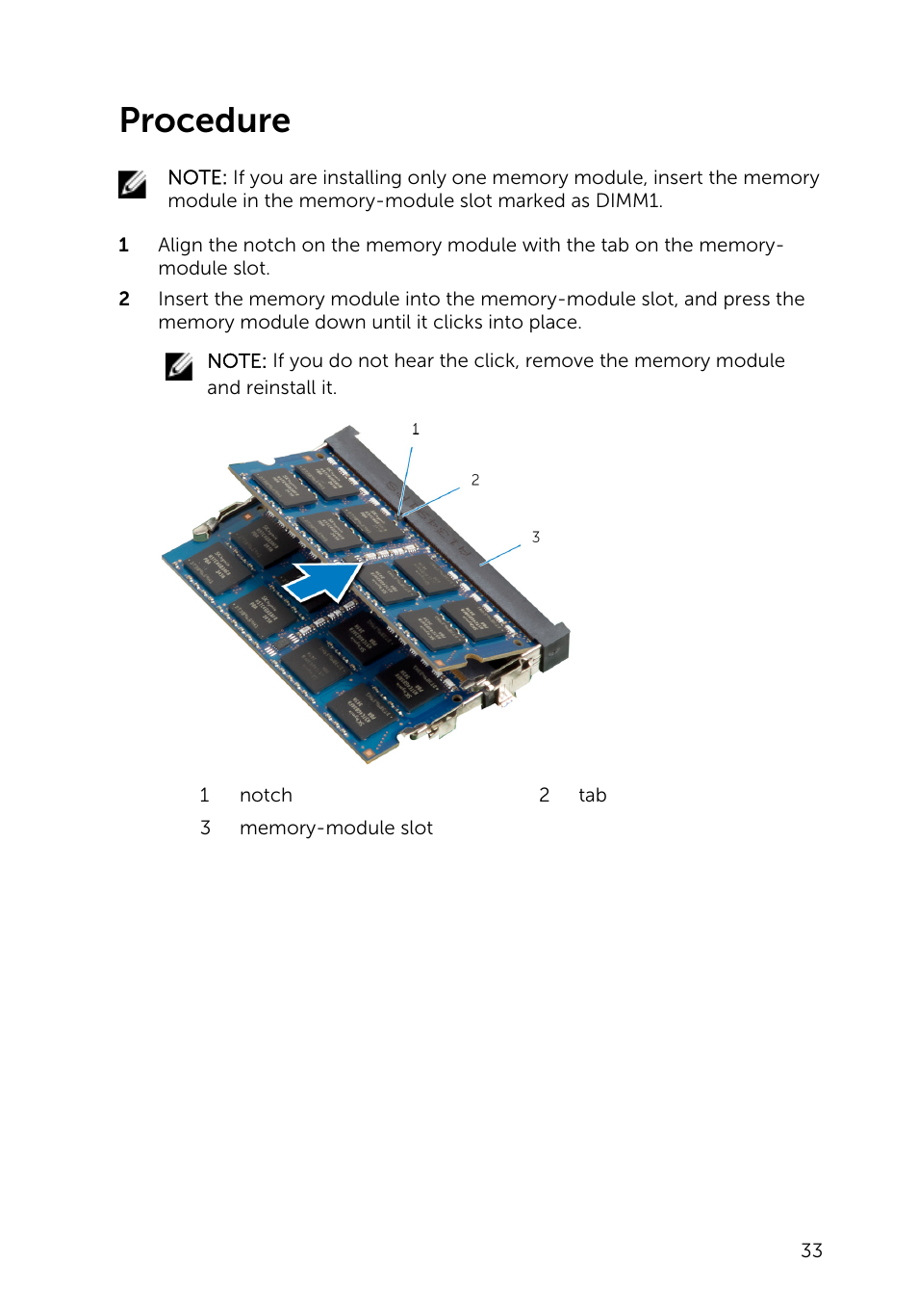 Procedure | Dell Inspiron 20 (3048, Early 2014) User Manual | Page 33 / 85