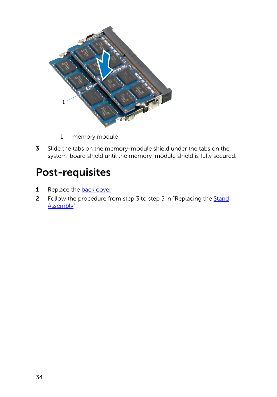 Post-requisites | Dell Inspiron 20 (3048, Early 2014) User Manual | Page 34 / 85