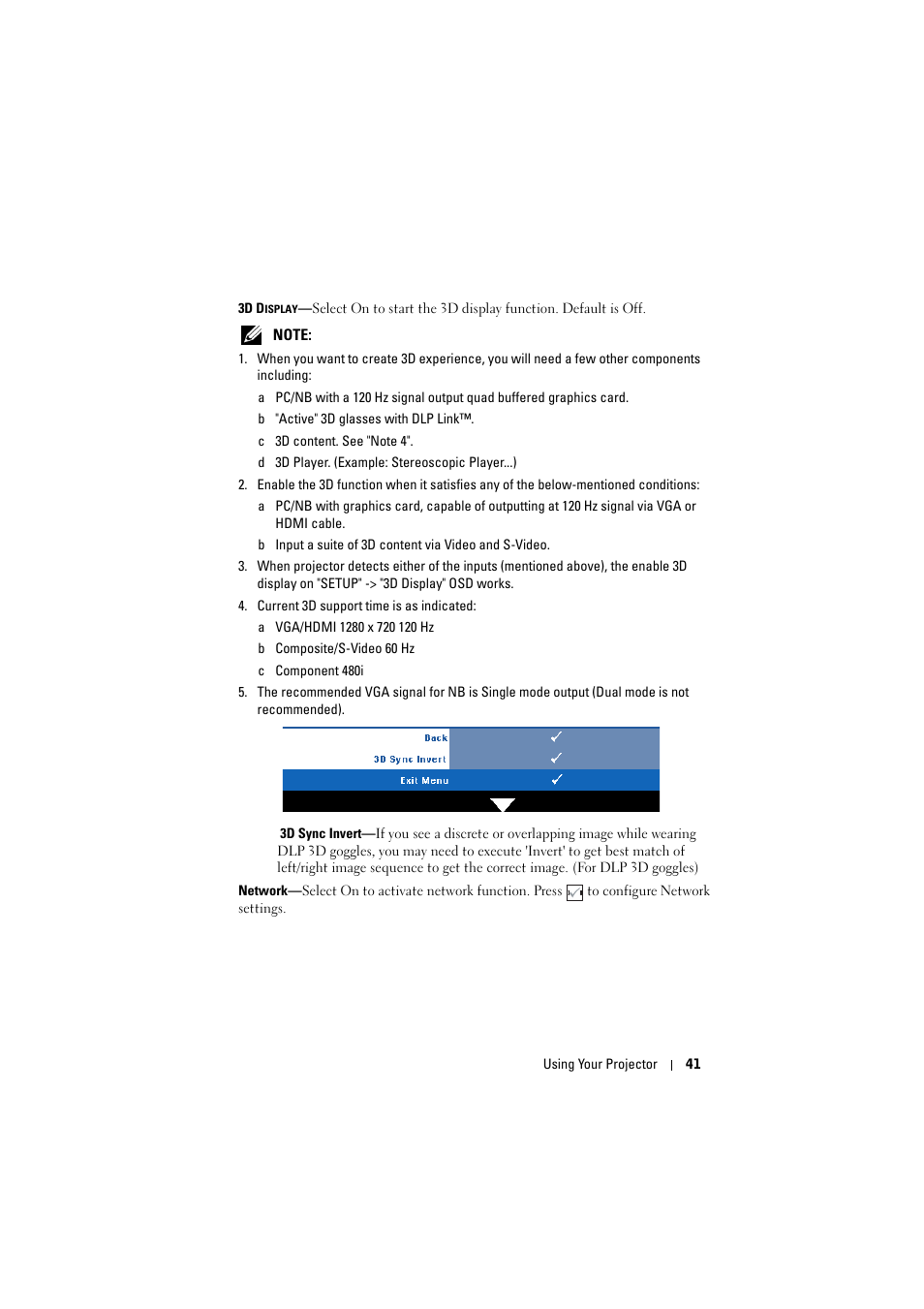 Dell S300 Projector User Manual | Page 41 / 81