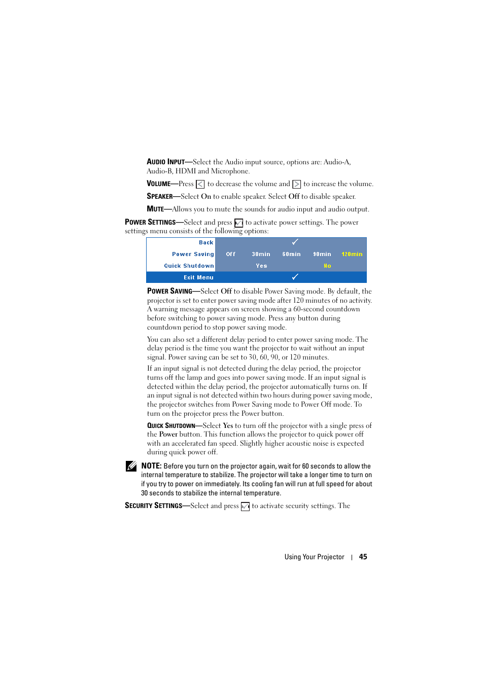 Dell S300 Projector User Manual | Page 45 / 81