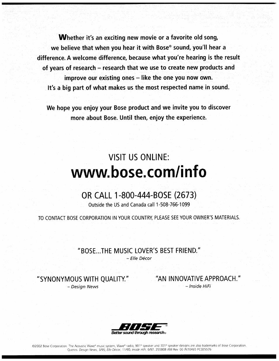 Bose 151 User Manual | Page 10 / 17