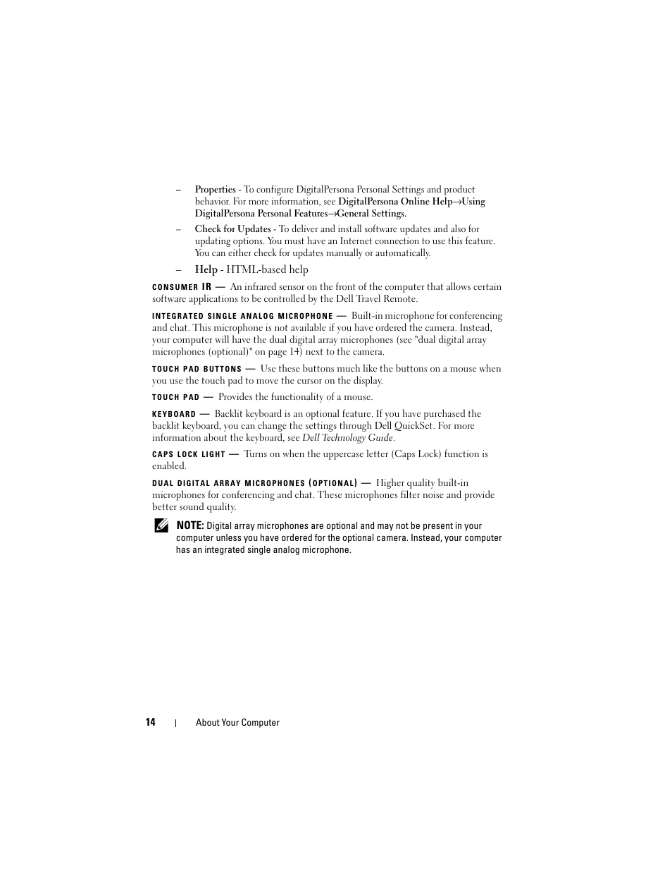 Dell Studio 1735 (Mid 2008) User Manual | Page 14 / 64