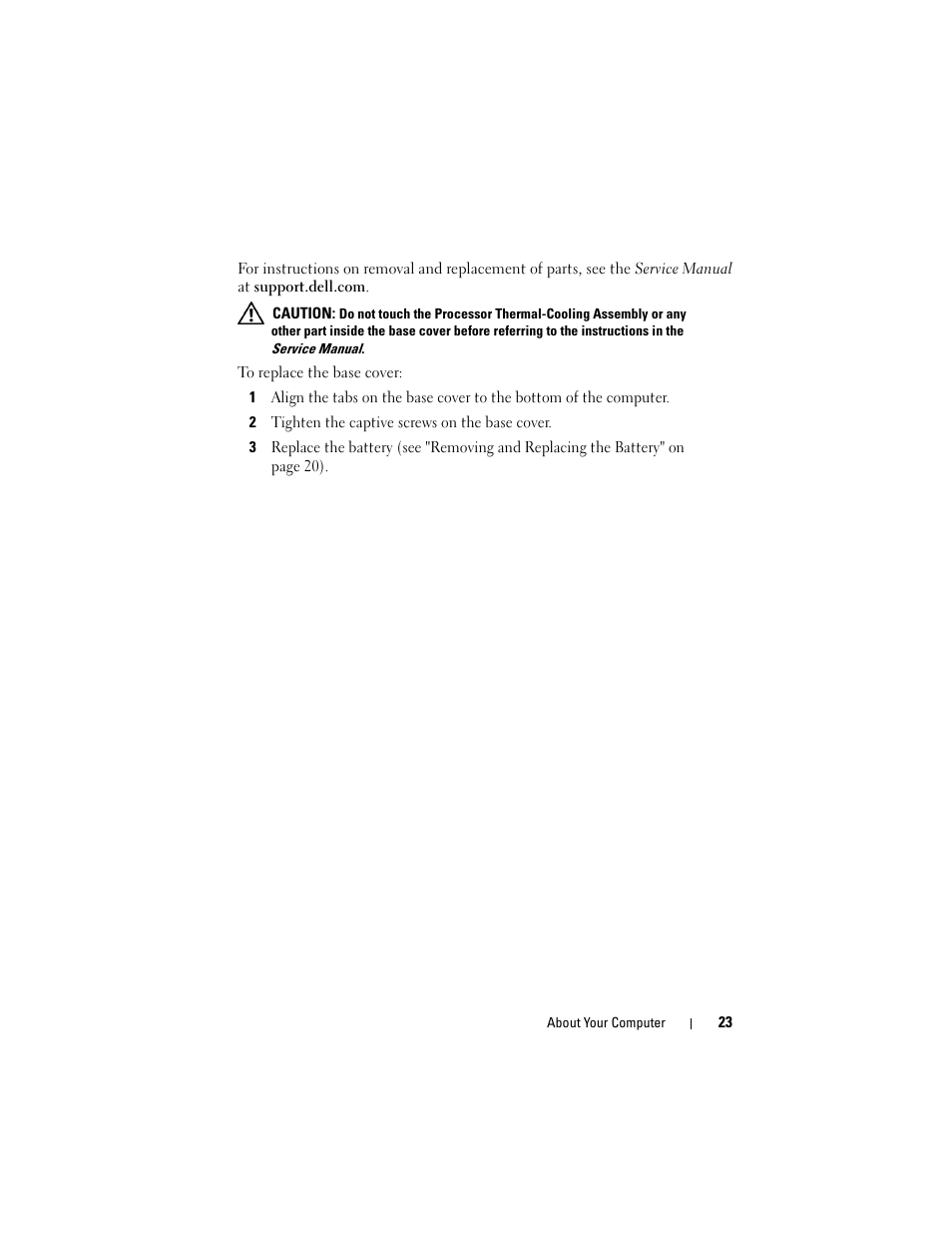 Dell Studio 1735 (Mid 2008) User Manual | Page 23 / 64