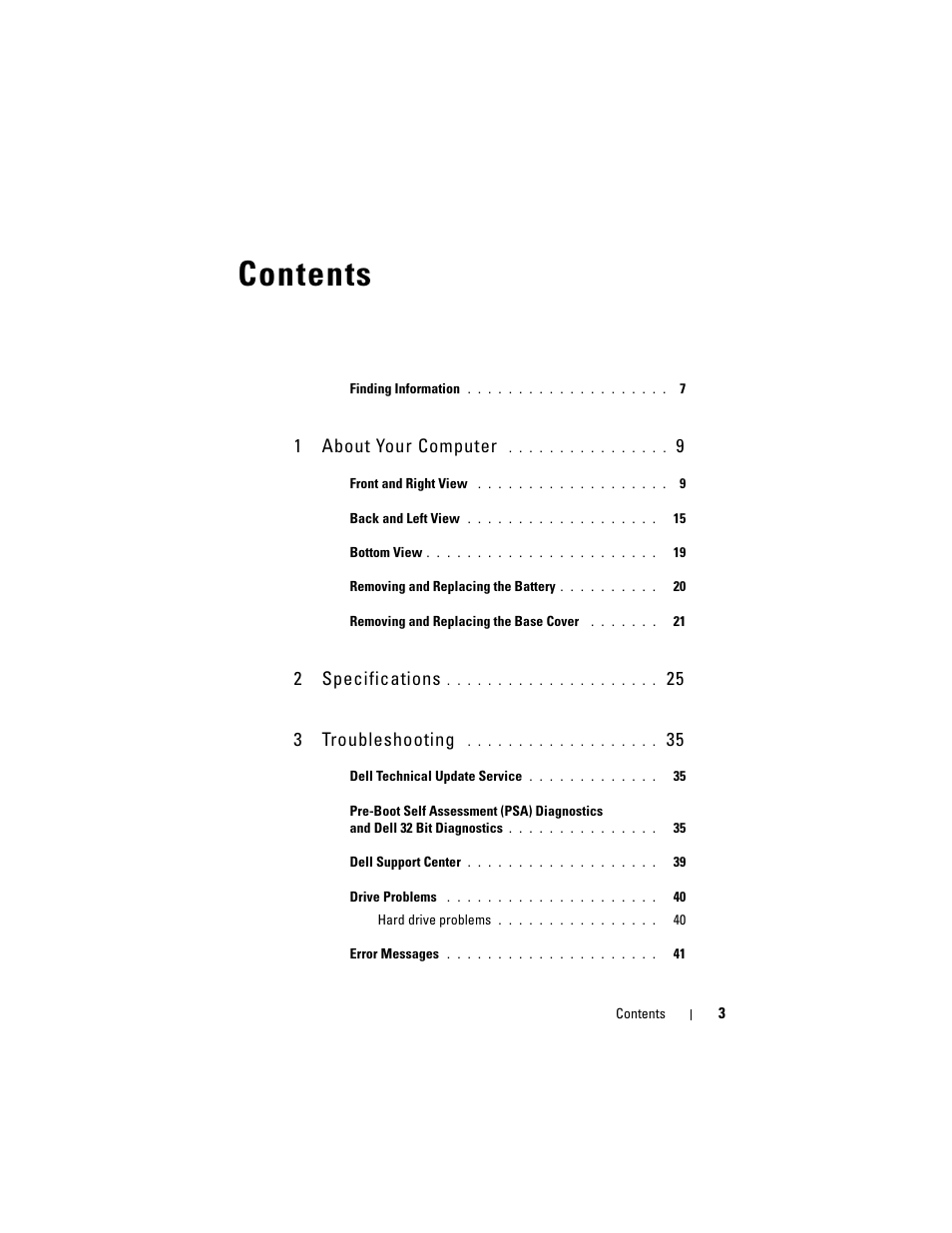 Dell Studio 1735 (Mid 2008) User Manual | Page 3 / 64