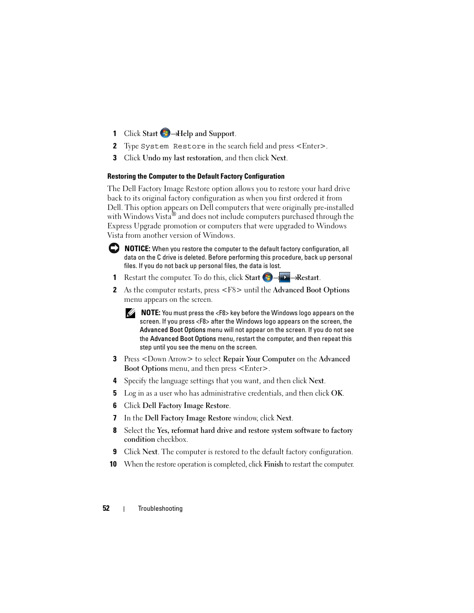 Dell Studio 1735 (Mid 2008) User Manual | Page 52 / 64