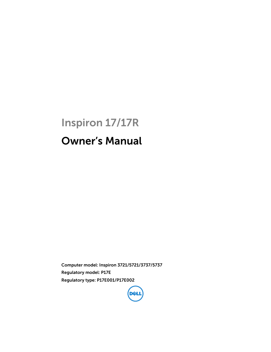 Dell Inspiron 17R (5737, Mid 2013) User Manual | 71 pages