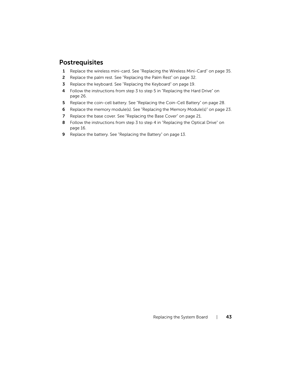 Postrequisites | Dell Inspiron 17R (5737, Mid 2013) User Manual | Page 43 / 71