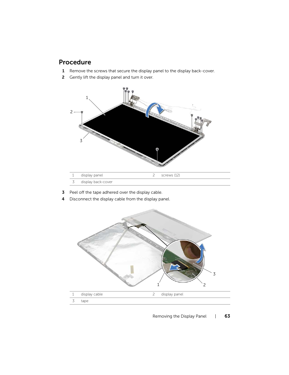 Procedure | Dell Inspiron 17R (5737, Mid 2013) User Manual | Page 63 / 71