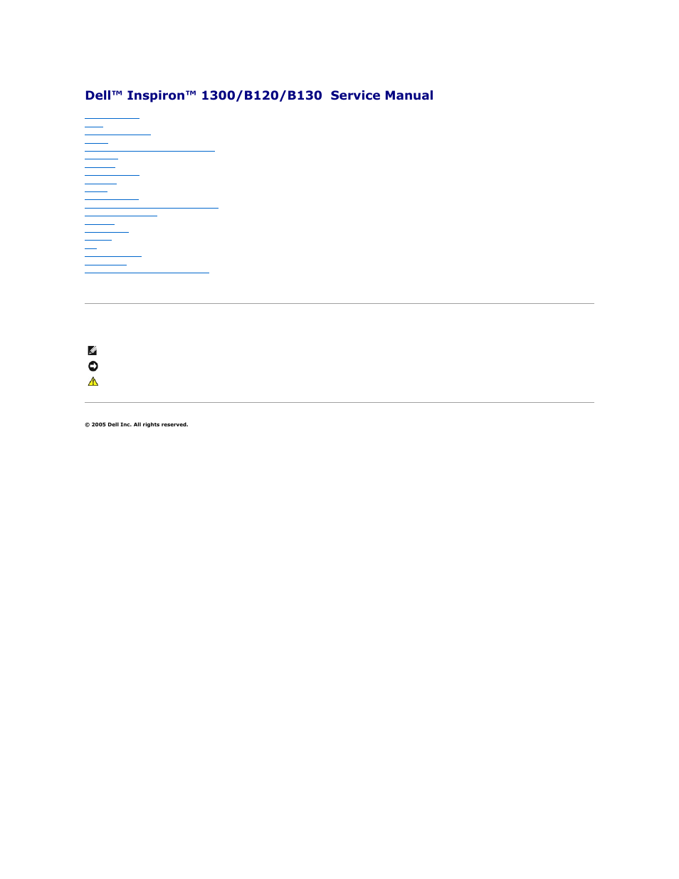 Dell Inspiron 1300 User Manual | 44 pages