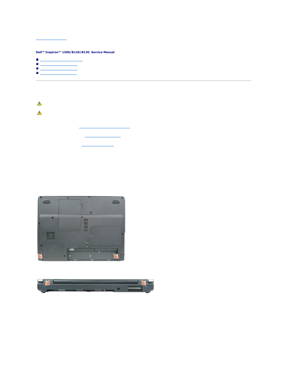 Display assembly, Removing the display assembly | Dell Inspiron 1300 User Manual | Page 14 / 44