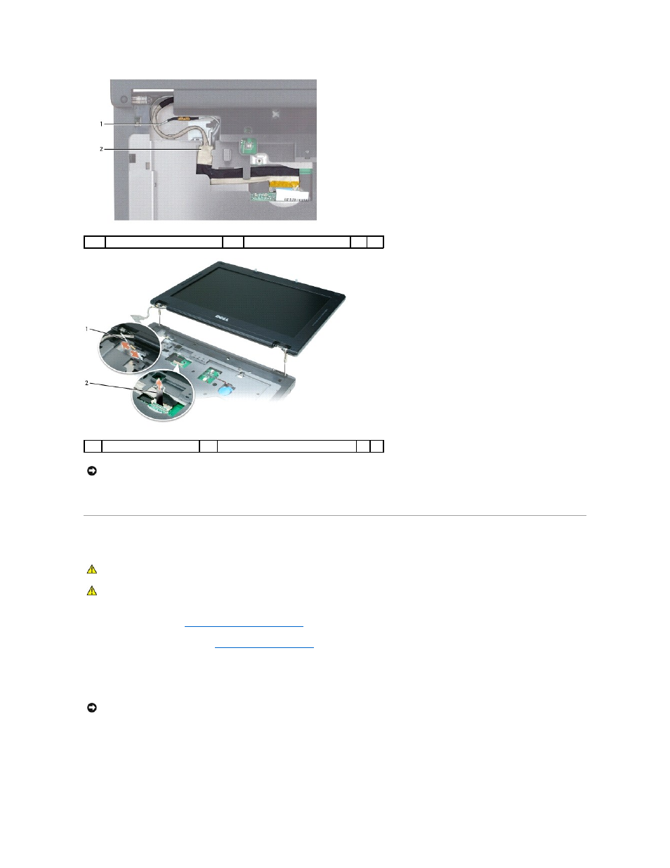Removing the display bezel | Dell Inspiron 1300 User Manual | Page 15 / 44