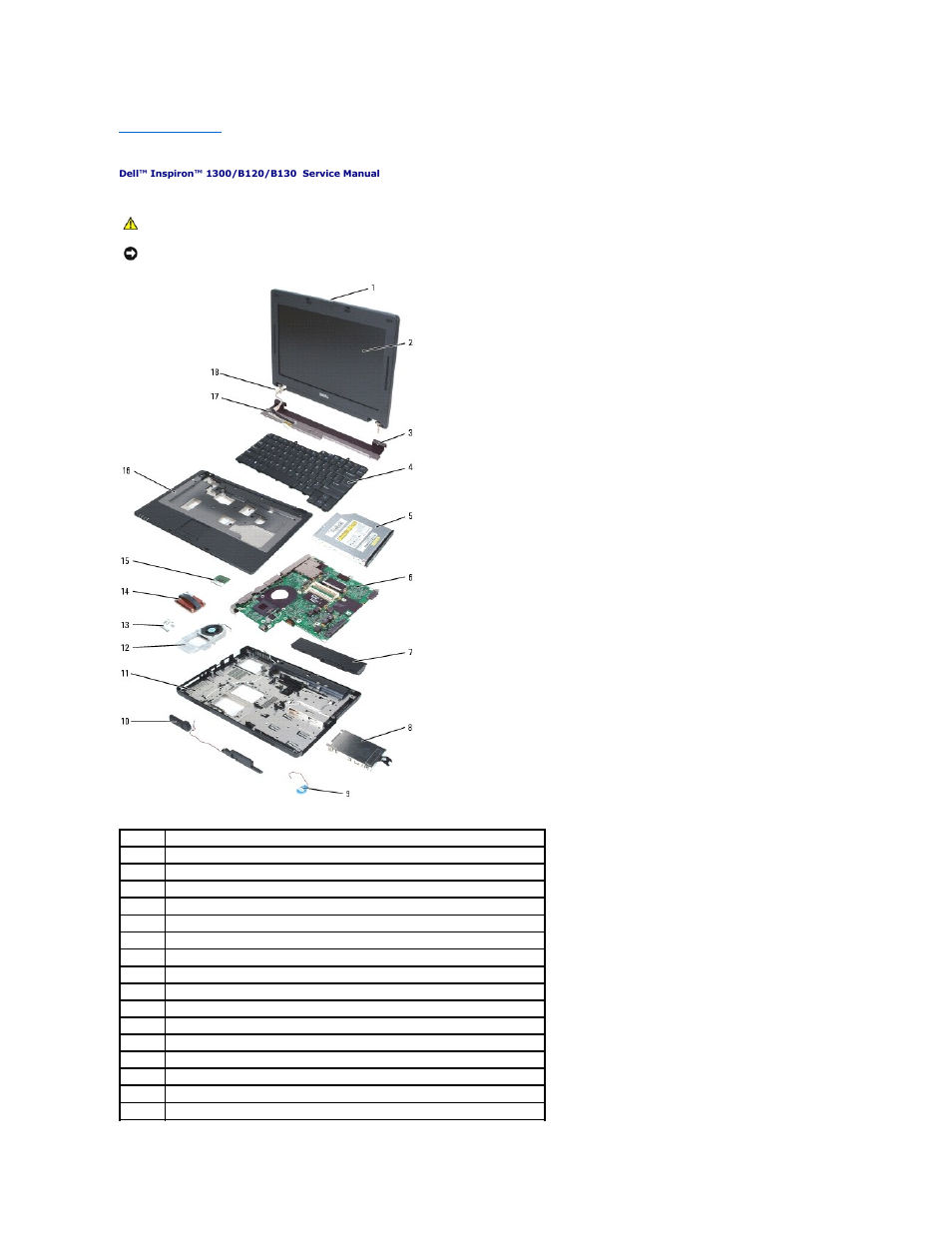 System components | Dell Inspiron 1300 User Manual | Page 35 / 44