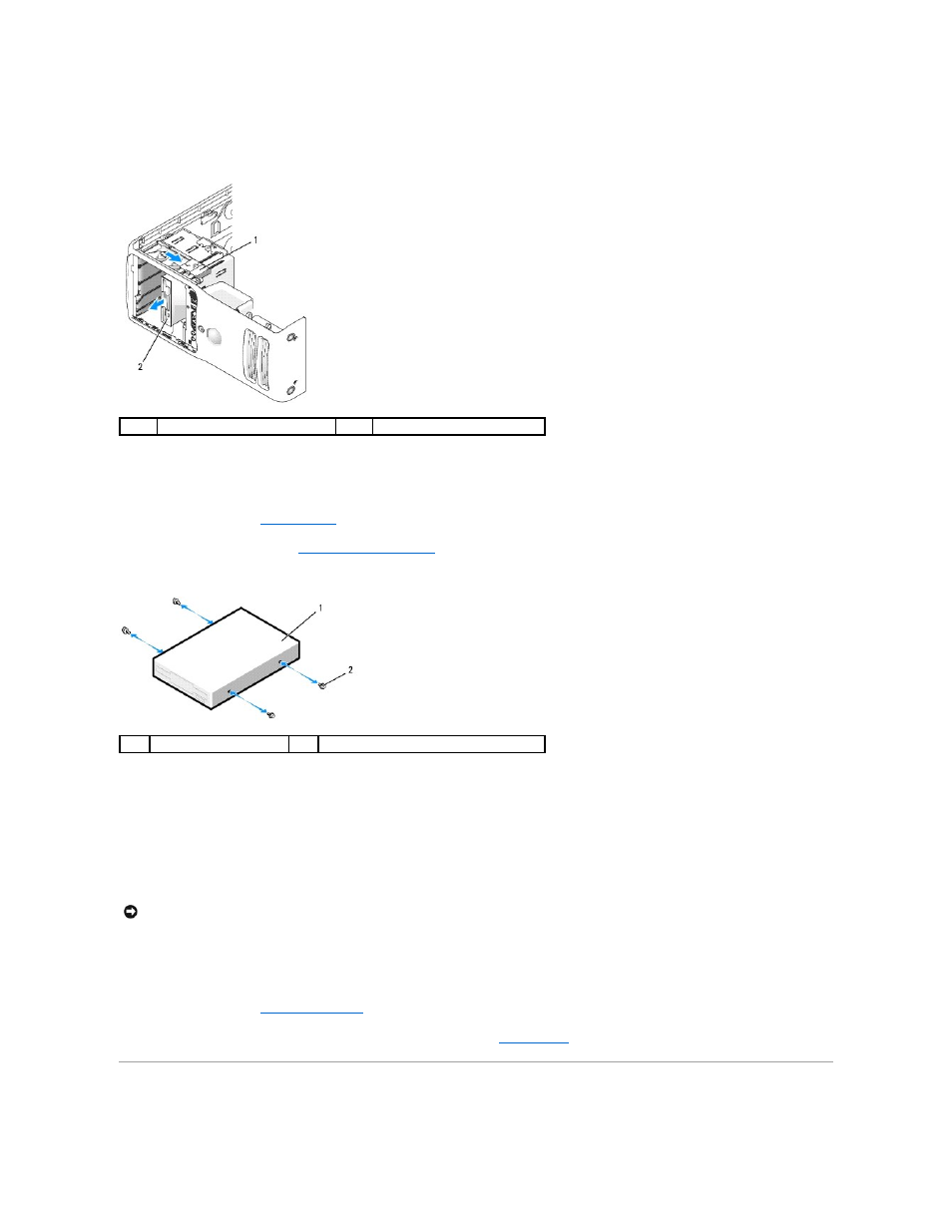 Media card reader, Installing a floppy drive | Dell XPS 410 (Mid 2007) User Manual | Page 32 / 63