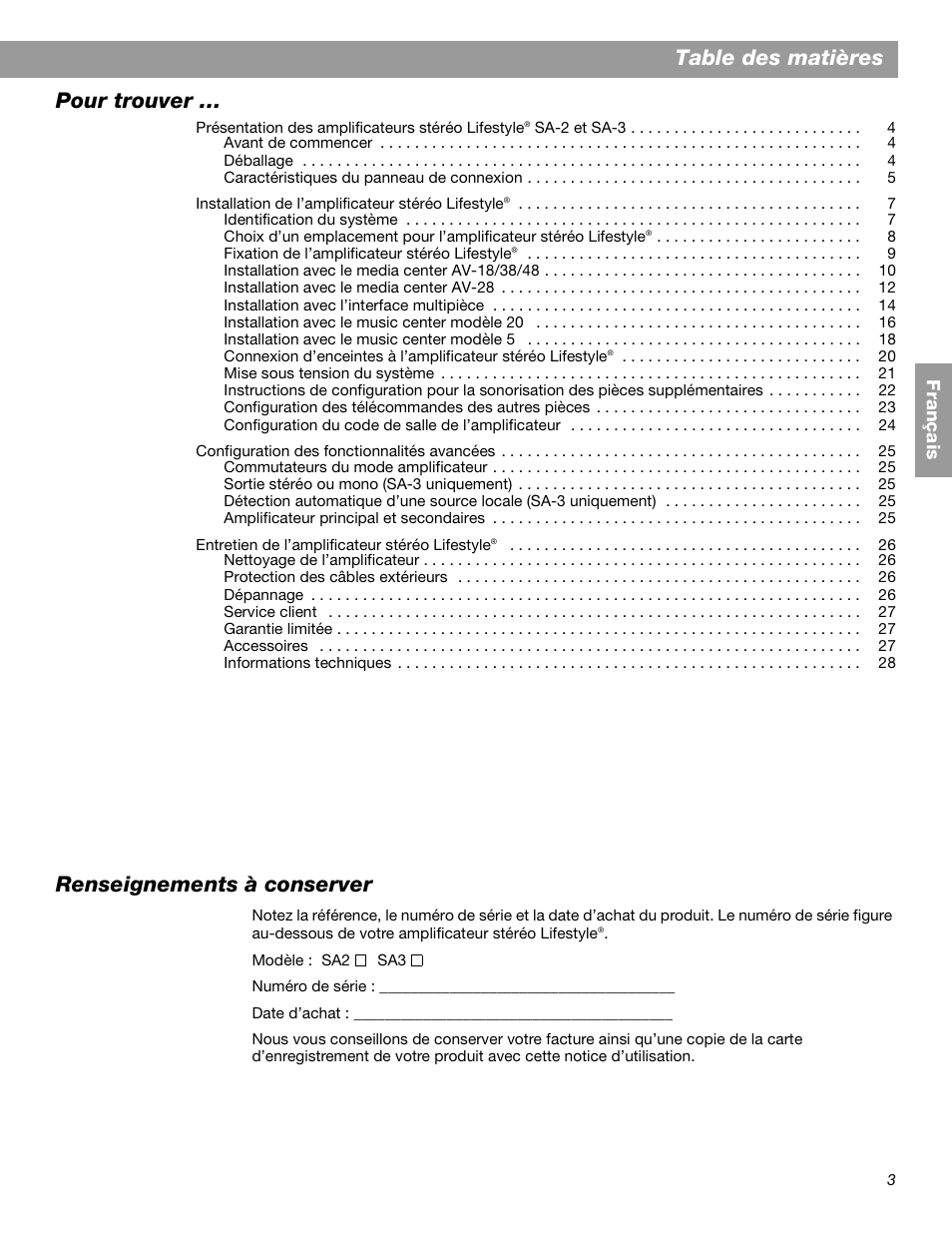 Bose SA-2 User Manual | Page 61 / 88