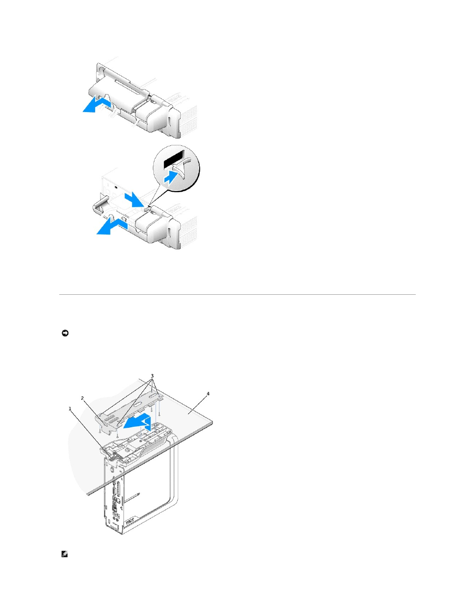 Mounting plate, Attaching the computer to the mounting plate | Dell OptiPlex SX270 User Manual | Page 17 / 102